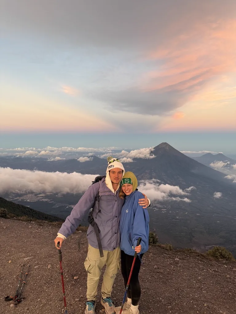 David auf dem Gipfel des Acatenango in Guatemala
